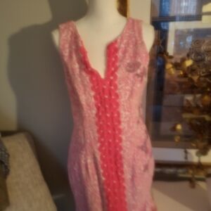 Lilly Pulitzer Pink Patterned Midi Dress
